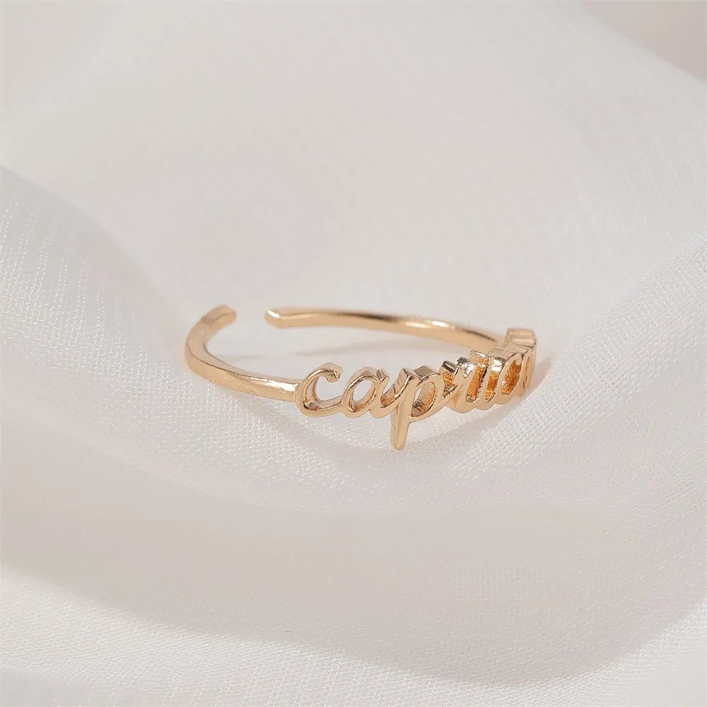 Gold Zodiac Rings