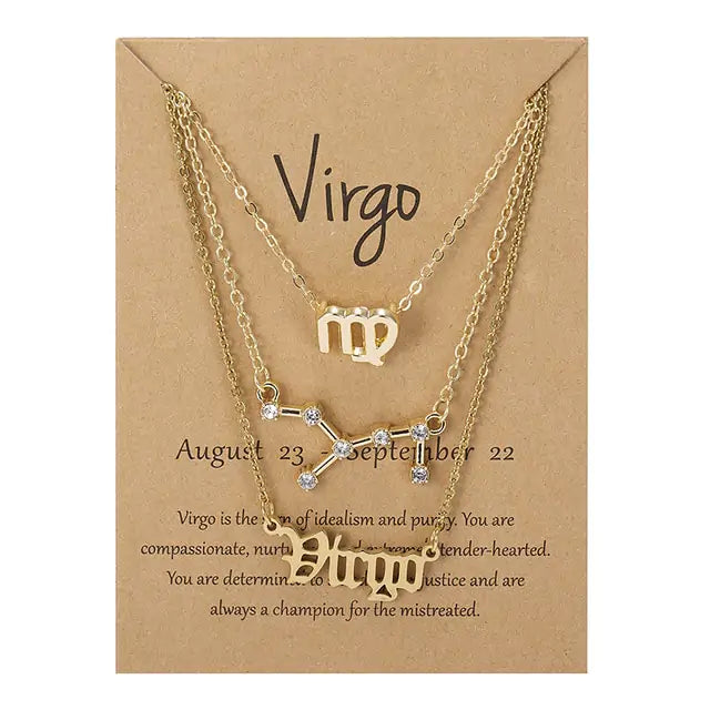 3-in1 Zodiac Sign Necklaces