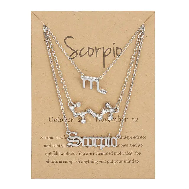 3-in1 Zodiac Sign Necklaces