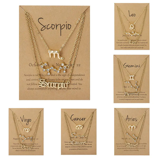 3-in1 Zodiac Sign Necklaces