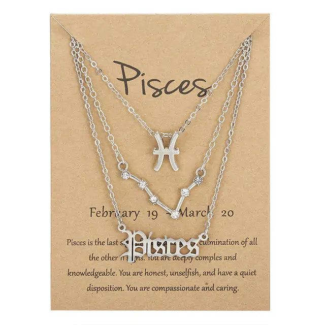 3-in1 Zodiac Sign Necklaces