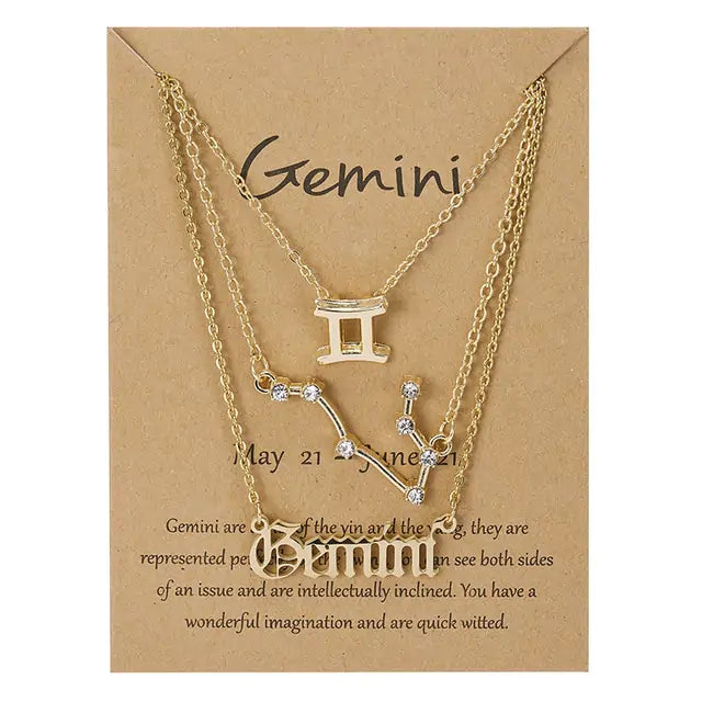 3-in1 Zodiac Sign Necklaces