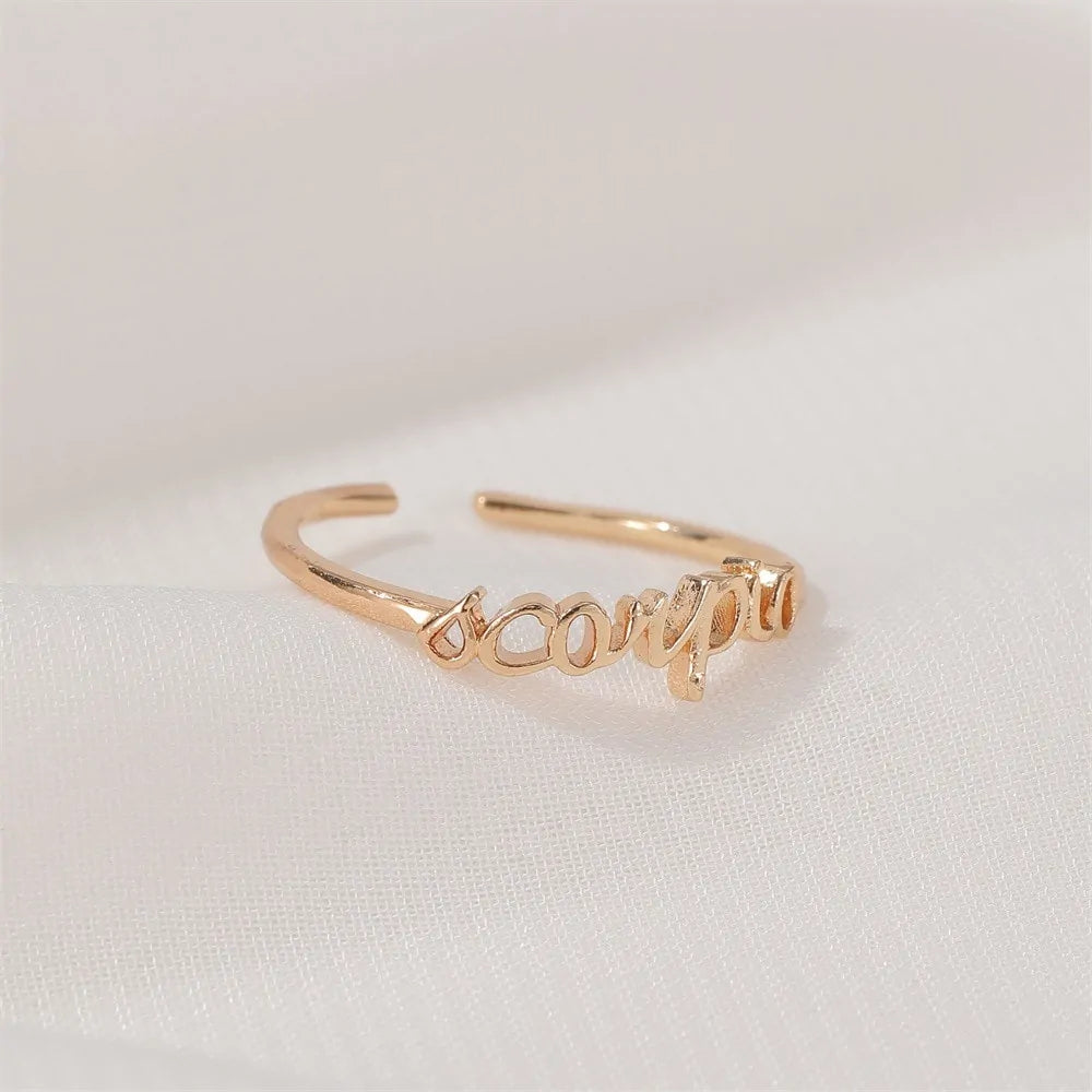 Gold Zodiac Rings