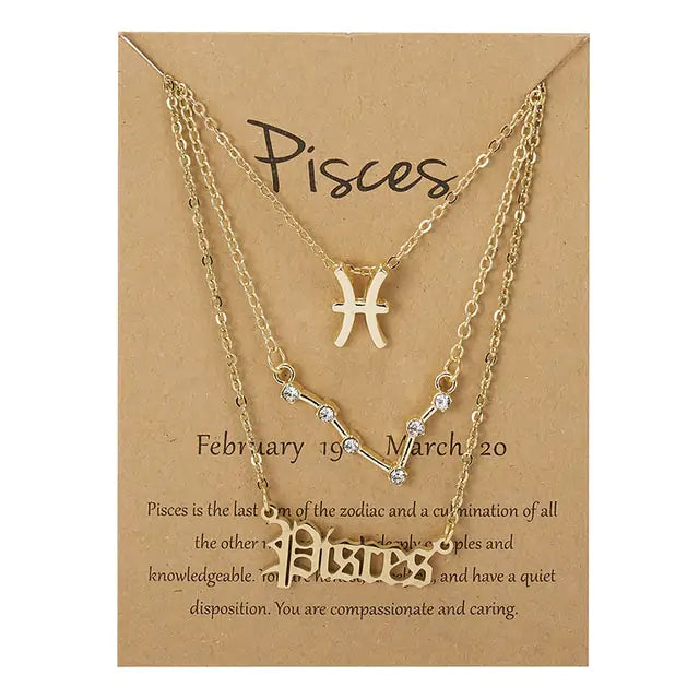 3-in1 Zodiac Sign Necklaces