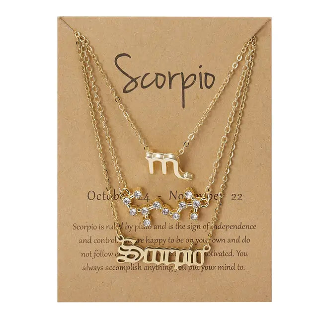 3-in1 Zodiac Sign Necklaces