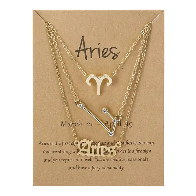 3-in1 Zodiac Sign Necklaces