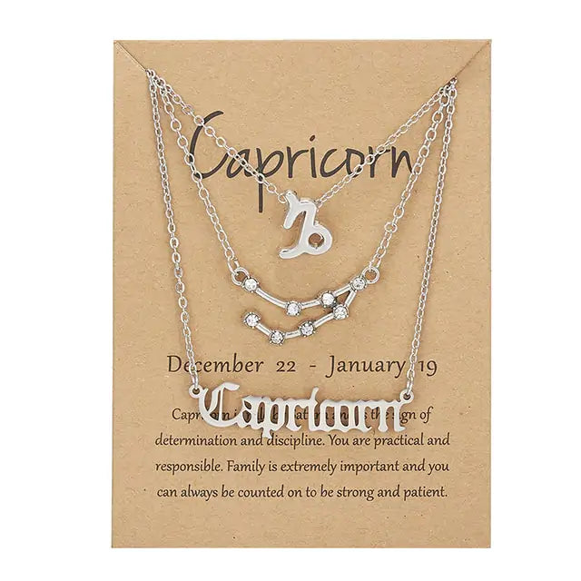 3-in1 Zodiac Sign Necklaces