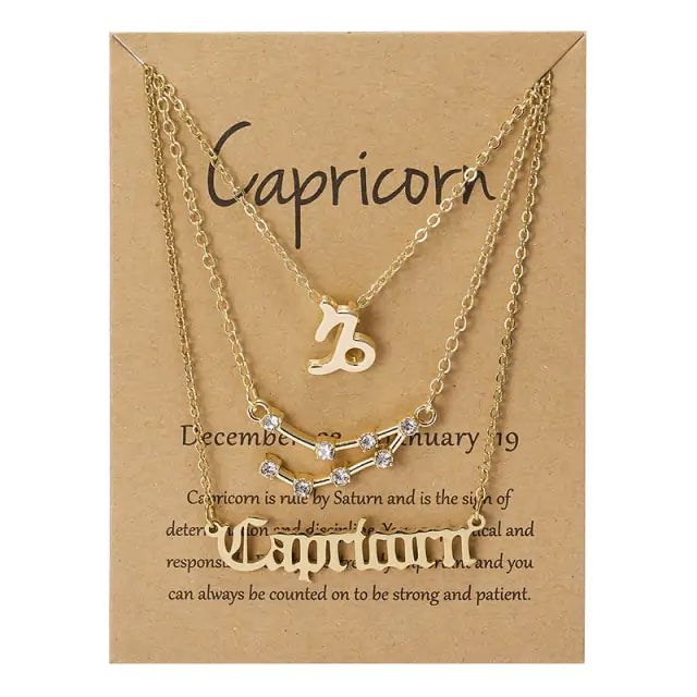 3-in1 Zodiac Sign Necklaces