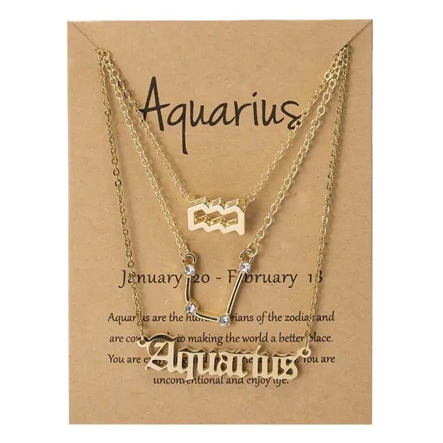 3-in1 Zodiac Sign Necklaces