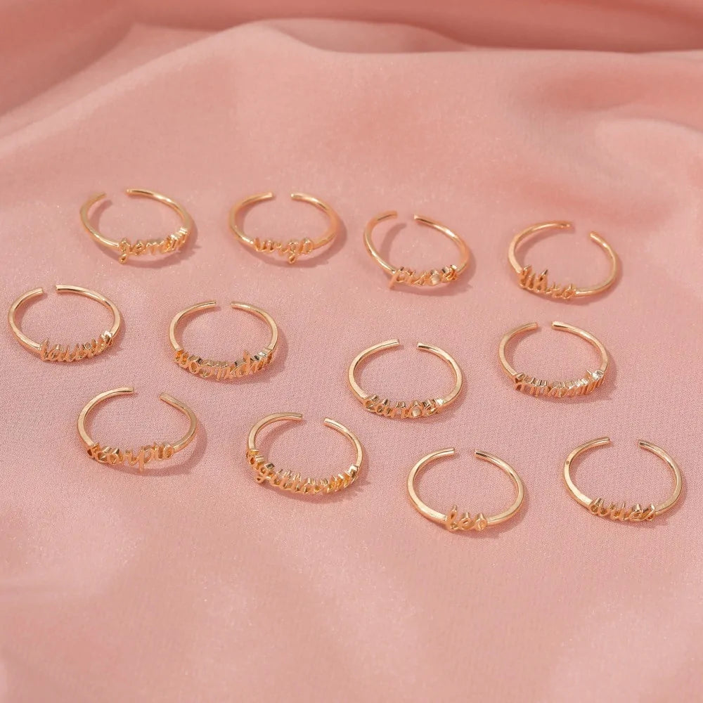 Gold Zodiac Rings