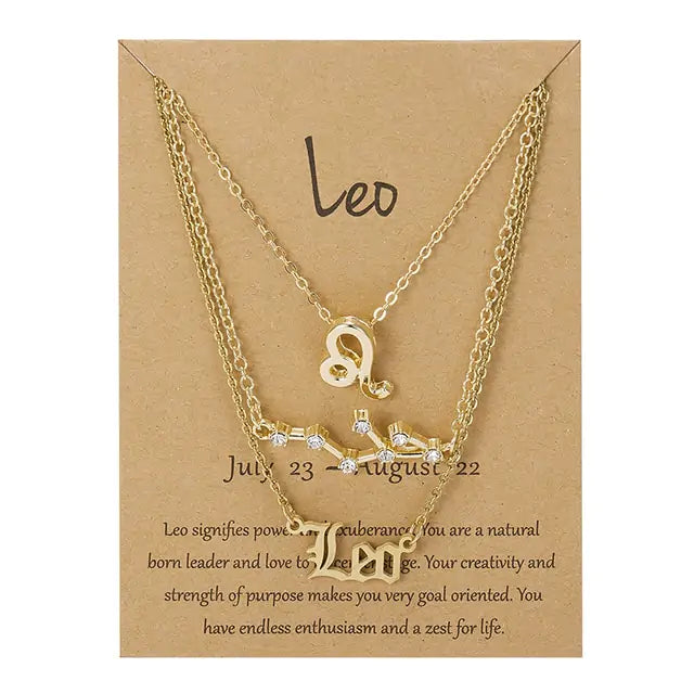 3-in1 Zodiac Sign Necklaces