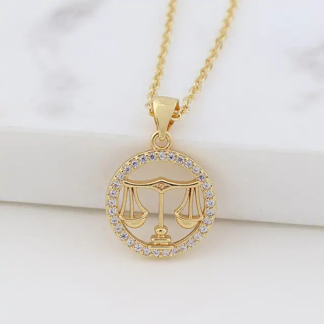 Zodiac Constellation Pendant Necklace